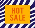 Word writing text Hot Sale. Business concept for a very good discount of items is displayed over a limited time Royalty Free Stock Photo
