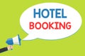 Word writing text Hotel Booking. Business concept for Online Reservations Presidential Suite De Luxe Hospitality Man