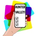 Word writing text Hunter Valley. Business concept for Australia s is best known wine regions State of New South Wales