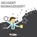 Word writing text Incident Management. Business concept for Process to return Service to Normal Correct Hazards Stressed