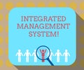 Word writing text Integrated Management System. Business concept for combines all components of a business into one