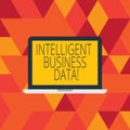Word writing text Intelligent Business Data. Business concept for use of internal data to analyze the operations Laptop Monitor