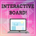 Word writing text Interactive Board. Business concept for standalone touchscreen computer used independently Open Modern