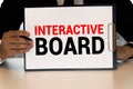 Word writing text Interactive Board. Business concept for standalone touchscreen computer used independently Paper