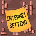 Word writing text Internet Setting. Business concept for etermines how it connects to your wireless carrier for data