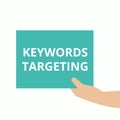 Word writing text Keywords Targeting