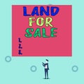 Word writing text Land For Sale. Business concept for Real Estate Lot Selling Developers Realtors Investment Isolated Royalty Free Stock Photo