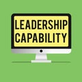 Word writing text Leadership Capability. Business concept for what a Leader can build Capacity to Lead Effectively Royalty Free Stock Photo