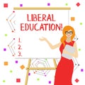 Word writing text Liberal Education. Business concept for education suitable for the cultivation of free huanalysis