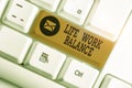 Word writing text Life Work Balance. Business concept for stability demonstrating needs between his job and Royalty Free Stock Photo