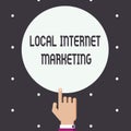 Word writing text Local Internet Marketing. Business concept for use Search Engines for Reviews and Business List