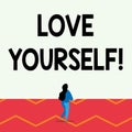 Word writing text Love Yourself. Business concept for have selfrespect and the unconditional selfacceptance Lengthy