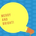 Word writing text Merry And Bright. Business concept for defined London Cockney rhyming slang for illumination Blank Royalty Free Stock Photo