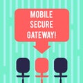 Word writing text Mobile Secure Gateway. Business concept for Securing devices from phishing or malicious attack Blank