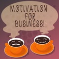 Word writing text Motivation For Business. Business concept for Desire and energy be continually committed to a job Sets Royalty Free Stock Photo