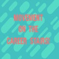 Word writing text Movement On The Career Stairs. Business concept for Job success growing up in your business Diagonal Repeat