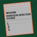 Word writing text Network Intrusion Detection System. Business concept for Safety security multimedia systems Lined Royalty Free Stock Photo