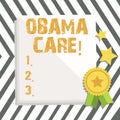 Word writing text Obama Care. Business concept for Government Program of Insurance System Patient Protection.