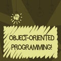 Word writing text Object Oriented Programming. Business concept for Language model objects rather than actions. Royalty Free Stock Photo