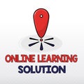 Word writing text Online Learning Solution. Business concept for use of Electronic access to Educational Curriculum Royalty Free Stock Photo