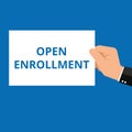 Word writing text Open Enrollment