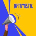 Word writing text Optimistic. Business concept for Hopeful and confident about the future Positive thinking