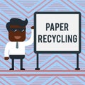 Word writing text Paper Recycling. Business concept for Using the waste papers in a new way by recycling them Office