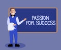 Word writing text Passion For Success. Business concept for Enthusiasm Zeal Drive Motivation Spirit Ethics Royalty Free Stock Photo