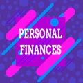 Word writing text Personal Finances. Business concept for the activity of analysing own money and financial decisions Asymmetrical