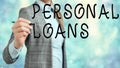 Word writing text Personal Loans. Business concept for unsecured loan and helps you meet your financial needs