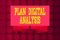 Word writing text Plan Digital Analysis. Business concept for sales data and economic growth graph chart, business