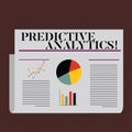 Word writing text Predictive Analytics. Business concept for Method to forecast Perforanalysisce Statistical Analysis.