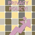Word writing text Privacy Policy. Business concept for statement or a legal document that discloses clients data