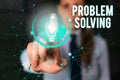 Word writing text Problem Solving. Business concept for process of finding solutions to difficult or complex issues Royalty Free Stock Photo