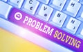 Word writing text Problem Solving. Business concept for process of finding solutions to difficult or complex issues Royalty Free Stock Photo