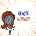 Word writing text Remote Support. Business concept for help endusers to solve computer problems and issues remotely. Royalty Free Stock Photo