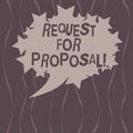 Word writing text Request For Proposal. Business concept for document that solicits proposal made through a bidding Royalty Free Stock Photo