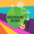 Word writing text Reset Realign Restart. Business concept for Life audit will help you put things in perspectives