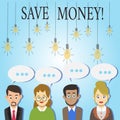 Word writing text Save Money. Business concept for Reduce expenses Make a fund from earnings.