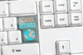 Word writing text School Records. Business concept for Information that is kept about a child at school Biography Royalty Free Stock Photo