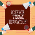 Word writing text Science Visual Education. Business concept for Use infographic to understand ideas and concepts Hu