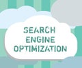 Word writing text Search Engine Optimization. Business concept for maximizing the number ofWebsite Visitors Royalty Free Stock Photo
