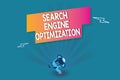 Word writing text Search Engine Optimization. Business concept for maximizing the number ofWebsite Visitors Royalty Free Stock Photo