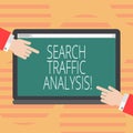 Word writing text Search Traffic Analysis. Business concept for network bandwidth monitoring software or application Hu analysis