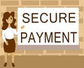 Word writing text Secure Payment. Business concept for Security of Payment refers to ensure of paid even in dispute