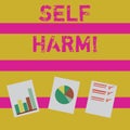 Word writing text Self Harm. Business concept for deliberate injury typically analysisifestation psychological