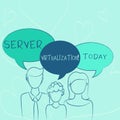 Word writing text Server Virtualization. Business concept for allow for more than one server to run on same hardware