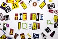 A word writing text showing concept of The Big Idea question made of different magazine newspaper letter for Business case on the Royalty Free Stock Photo