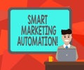 Word writing text Smart Marketing Automation. Business concept for Automate online marketing campaigns and sales Blank