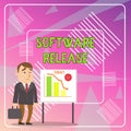 Word writing text Software Release. Business concept for sum of stages of development and maturity for program